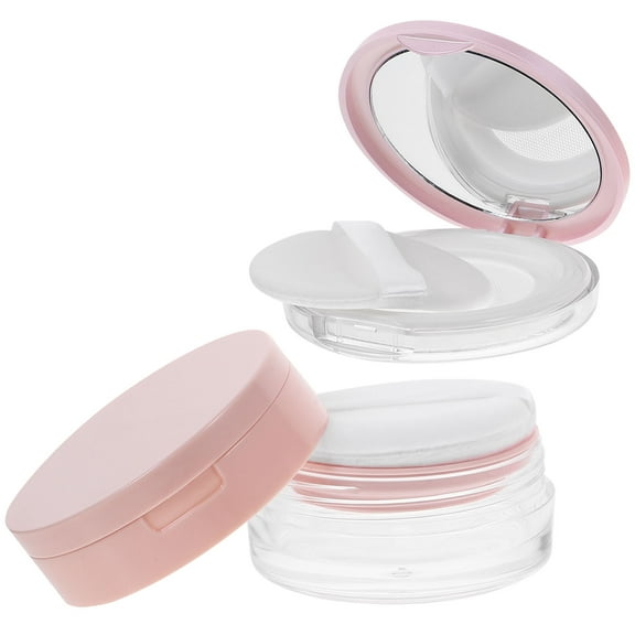 WHAMVOX  2 Pcs Cushion Powder Box Secure Loose Container Apply with Ease Baby