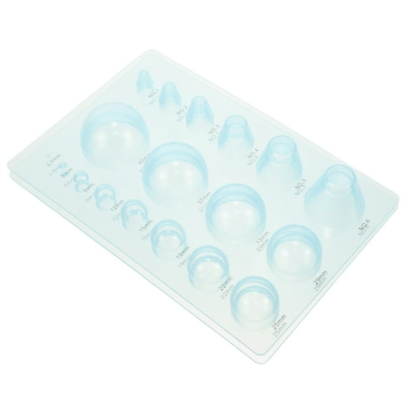 WHAMVOX 2 Pcs DIY Paper Craft Tools Quilling Mold Kits 3d Domes Sky-blue