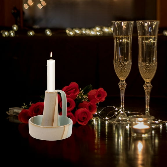 WHAMVOX 2 Pcs Dinner Candle Holder Stick Candlestick Carrier Tall Holders