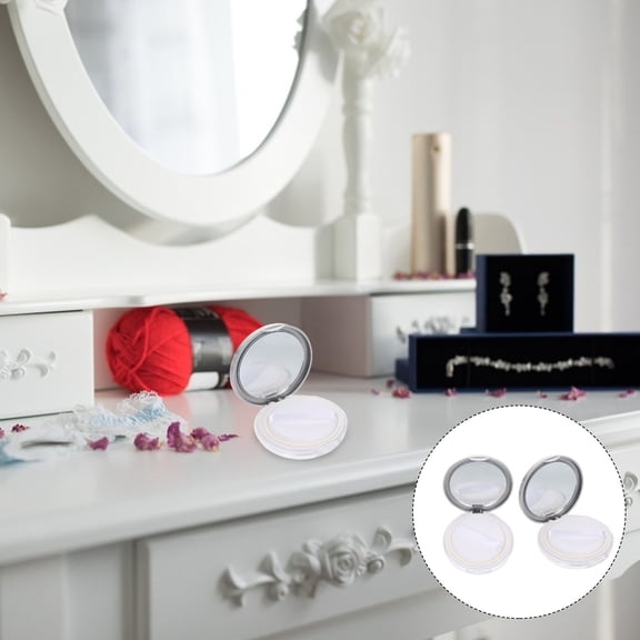Luxshiny Practical Powder Box 2Set For Women Portable Use