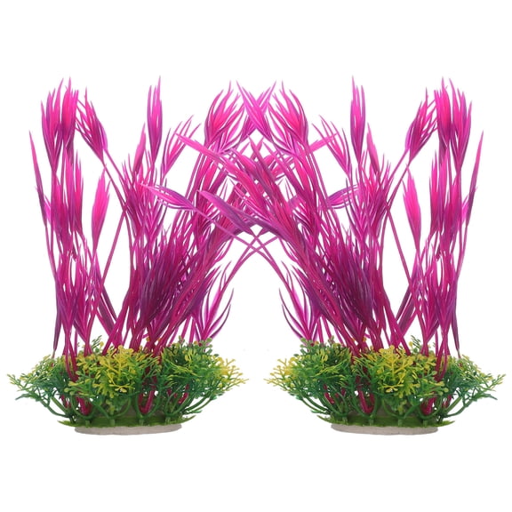 WHAMVOX  2 Pcs Faux Aquatic Plants Aquarium Landscaping Natural Lifelike