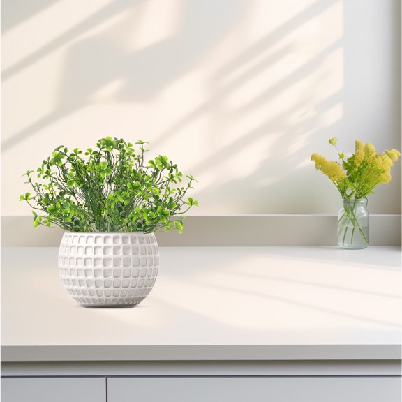 ROMANSENTIAL Set of 2 Faux Green Leaf Stems for Holiday Decor, Table Runners, and Realistic Floral Arrangements