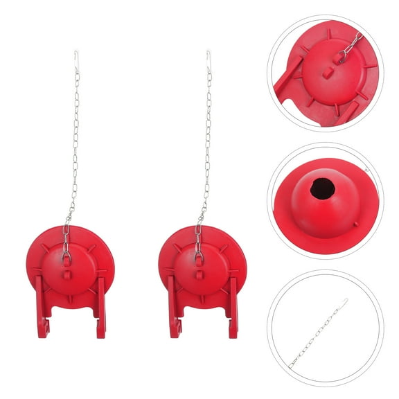 COMPUKAS Universal Toilet Flapper 2pcs Red Rubber Sealing Part by  4.83.72.2in