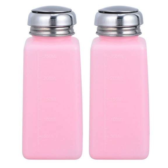 WHAMVOX  2 Pcs Flasks Liquid Push Alcohol Bottle Dispenser