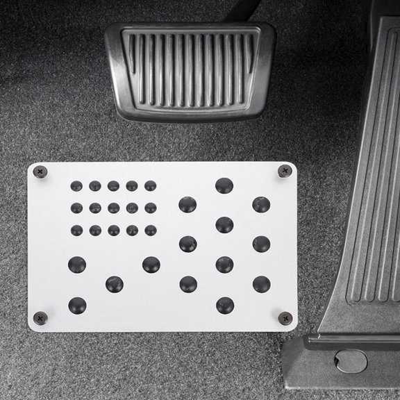 WHAMVOX 2 Pcs Foot Step Car Pedal 22.00X15.00X0.10CM Silver