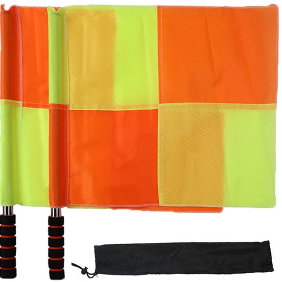 WHAMVOX  2 Pcs Football Referee Flag Blue Linesman Soccer Gear Flags