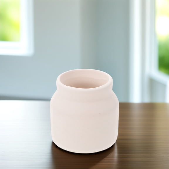SKISUNO 2Pcs Smooth Ceramic Flower Pots for Hand Painted DIY Craft Projects