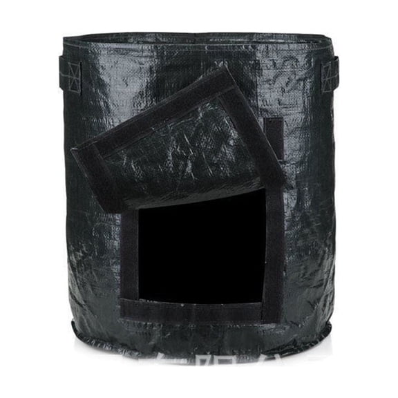 WHAMVOX 2 Pcs Grow Bag Portable Plant Containers Black Bags