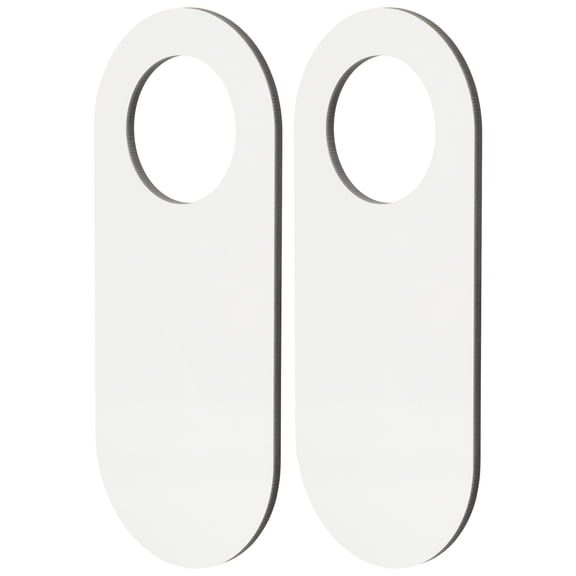 HOOWIFFY Hook Blank Wooden Sign Door Knob Hangers White 2Pcs For Painting