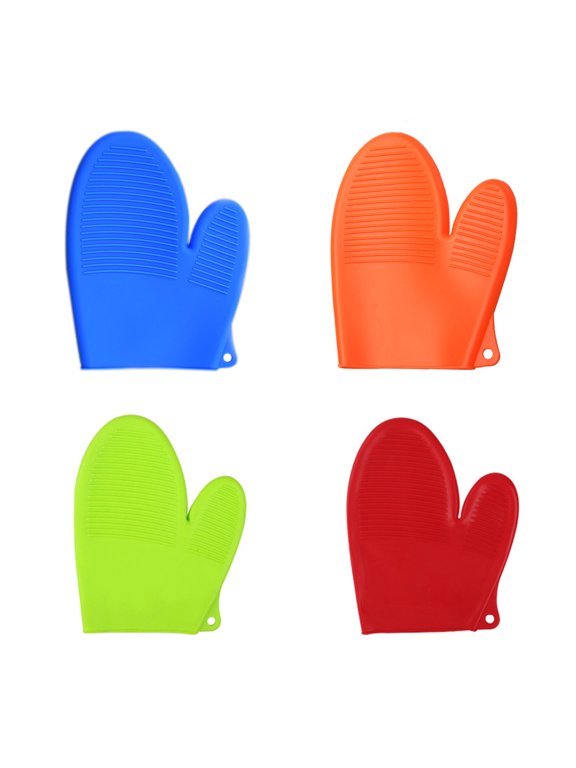 2 Pcs Heat Insulation Non-Slip Gloves Hand Protection Mitts 20.50X16.50X1.50CM