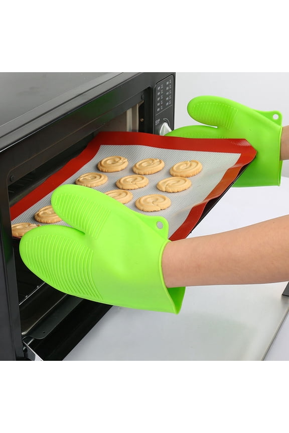 2 Pcs Heat Insulation Non-Slip Gloves Non-deformation Mitts Easy to Clean
