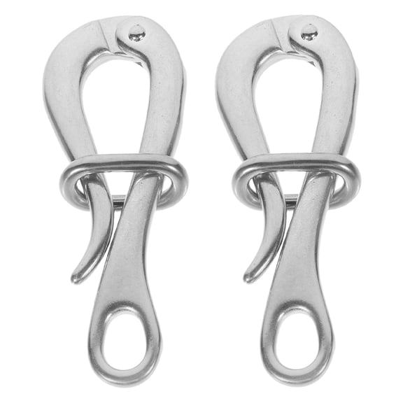 WHAMVOX 2 Pcs Hook for Boat Practical Boat Hook 10.00X3.00X1.00CM Silver