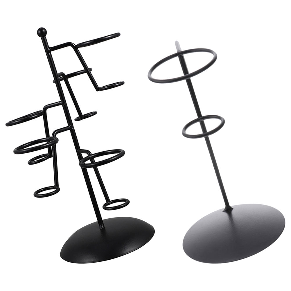 WHAMVOX 2 Pcs Ice Cream Display Rack Cone Holders Stand Bakery Shop ...