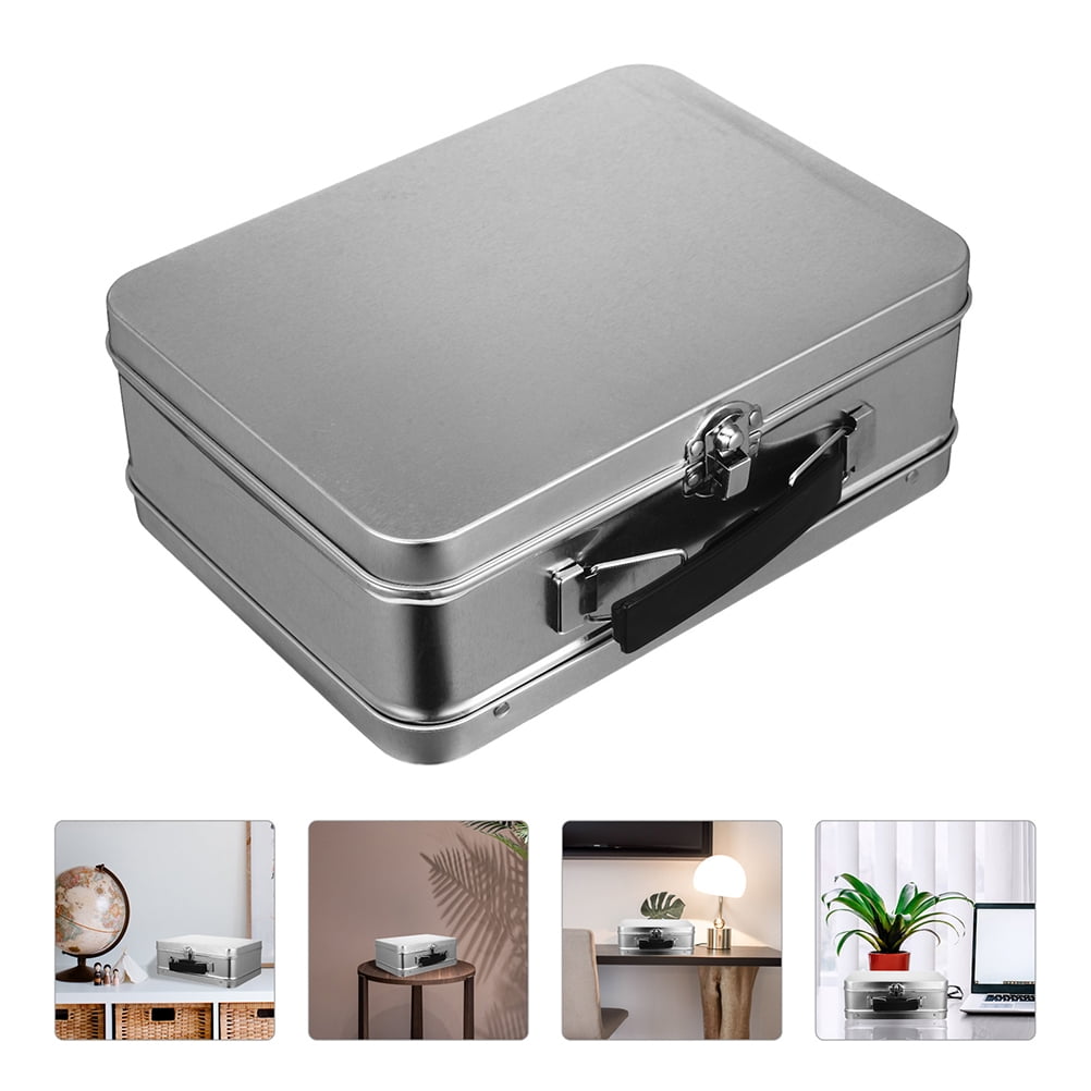 WHAMVOX  2 Pcs Keepsake Jewelry Tinplate Box Storage Travel