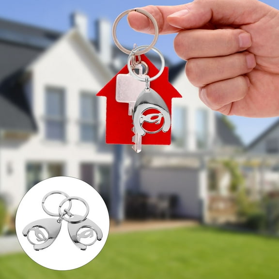 WHAMVOX 2 Pcs Key Ring Carabiner Small Metal Keychain Shopping