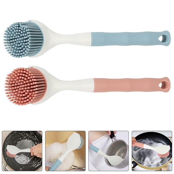 WHAMVOX  2 Pcs Kitchen Cleaning Scrubber Functional Pot Brushing Artifact Dad
