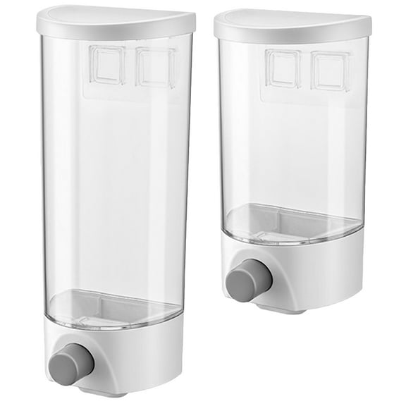 HOOWIFFY Wall Mounted Storage Unit Kitchen Food Storage Container 2Pcs