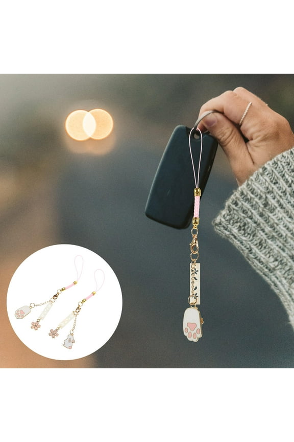 2 Pcs Lanyard Mobile Phone Chain Keychain Cellphone Hanging Ornament