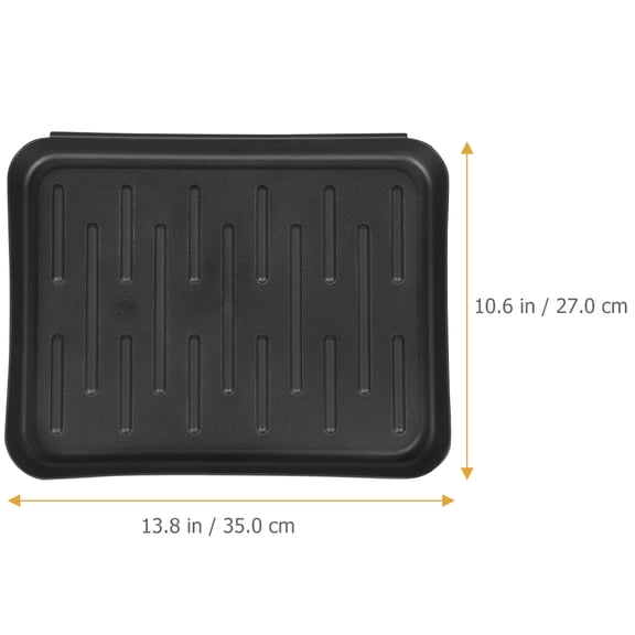 HOOWIFFY Water Containment Shoe Boot Trays Plastic Black 2Pcs Multi-Purpose Indoor Outdoor Use