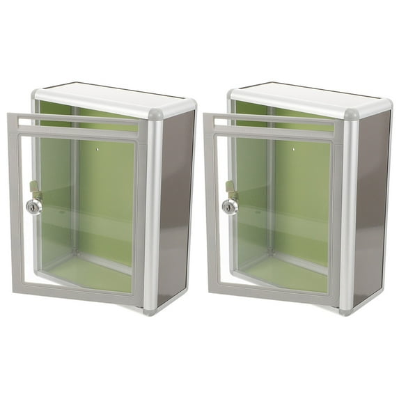 WHAMVOX 2 Pcs Modern Mailbox Wall Mount Transparent Office