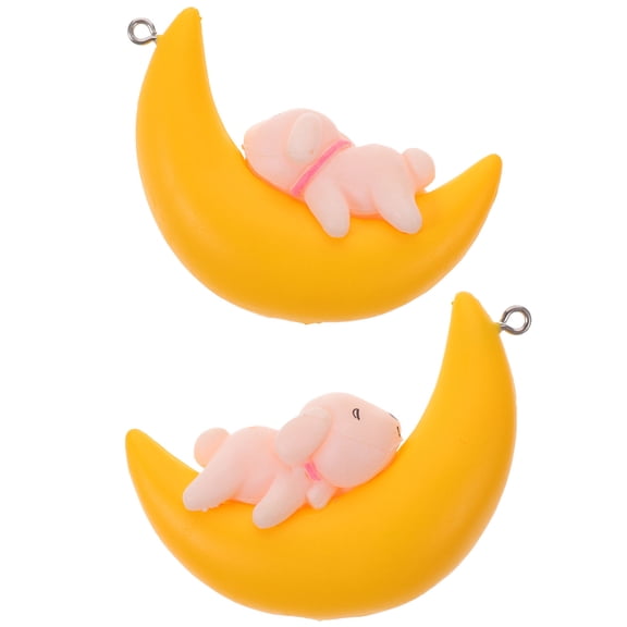 WHAMVOX 2 Pcs Moon Puppy Pendant Aquatic Small Fish Tank Decoration