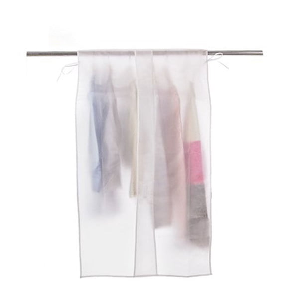 WHAMVOX 2 Pcs Moth Proof Suit Bags Dustproof Clothing Garment Travel White