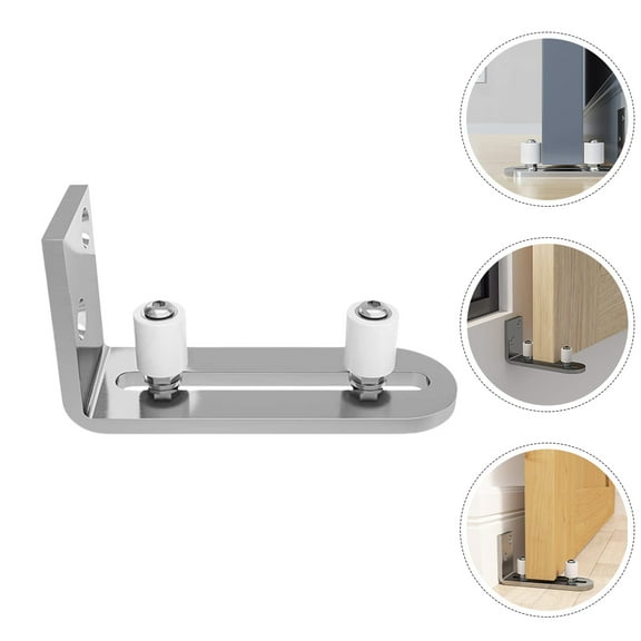 WHAMVOX 2 Pcs Mounted Sliding Door Stabilizer Stainless Steel Rail Sway Stopper