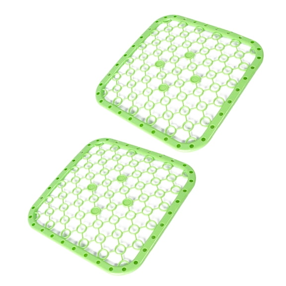 WHAMVOX 2 Pcs Multifunctional Drying Pad Dish Mat Fruit Veggie Drain Mat Non-slip Heat Resistant Draining Pads Suitable for Home Camping Kitchen