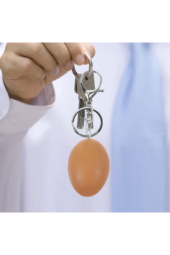 2 Pcs Novelty Key Chain Easter Egg Keychain Cute Shape Decor Miss