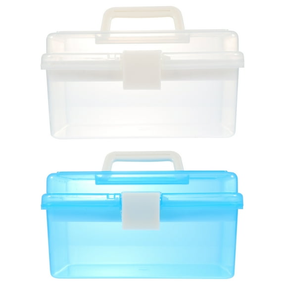 WHAMVOX 2 Pcs Organizer Art Toolbox Nail Storage Protect Manicure Tools