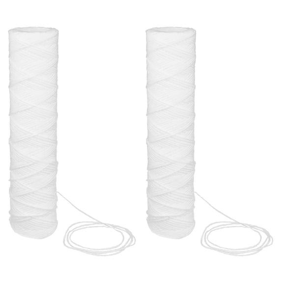 WHAMVOX 2 Pcs PP Cotton Purifier Wire-wound Filter Element Flat Mouth