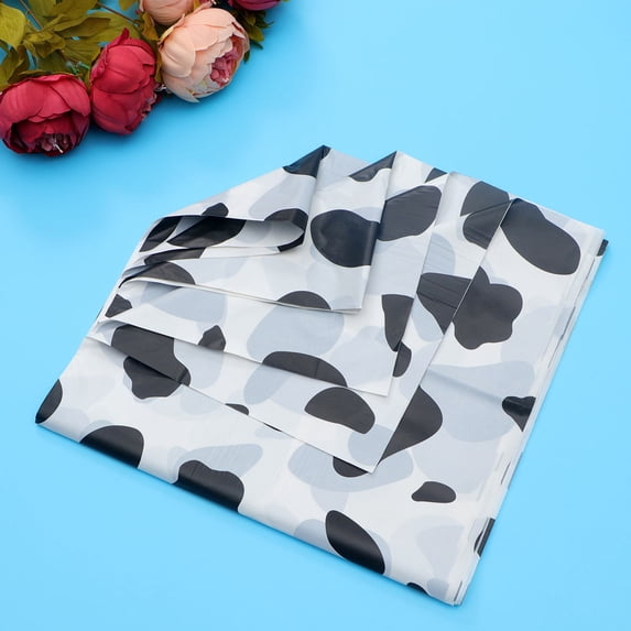 WHAMVOX 2 Pcs Picnic Table Cover Party Decorations Milk Pattern Tablecloth Cow