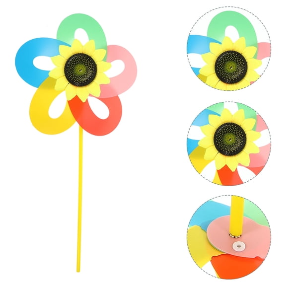 WHAMVOX  2 Pcs Pinwheels for Outdoors Landscape Windmill Stake Mounted Child