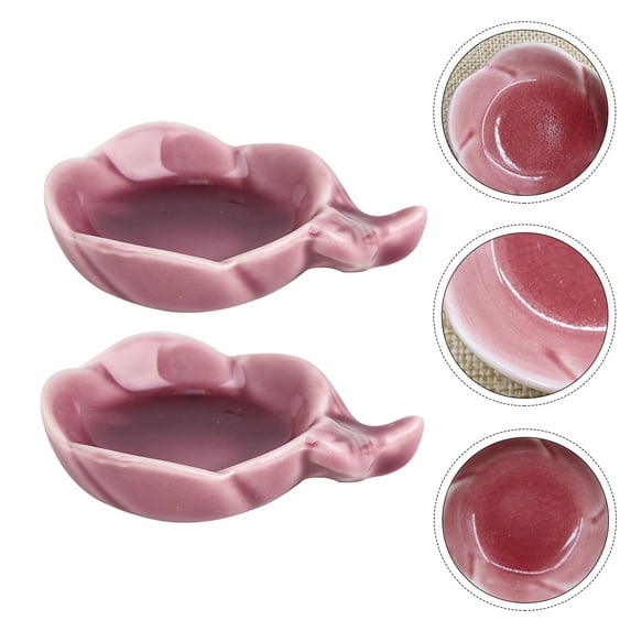 WHAMVOX 2 Pcs Plum Blossom Ink Tray Calligraphy Dish Plate Practice Accessories