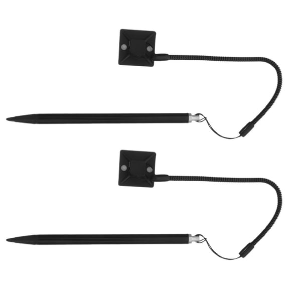 WHAMVOX 2-Pack Portable Spring Rope Stylus Pens with Pen Holder for Touchscreen Devices, Drawing, Sketching, and Note-Taking