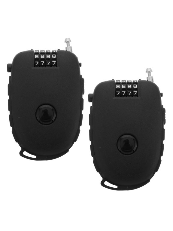 2Pcs Retractable Steel Cable Lock Portable Quick Release Security Password Lock