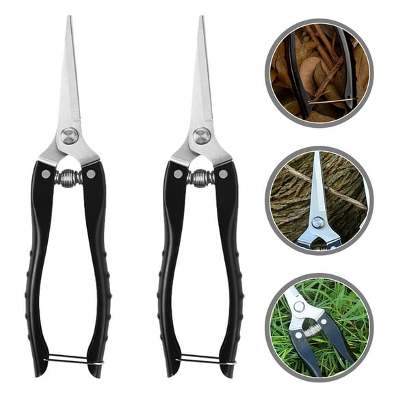 WHAMVOX 2 Pcs Pruning Shears Tool Tree Pruner Indoor Plant Garden Black