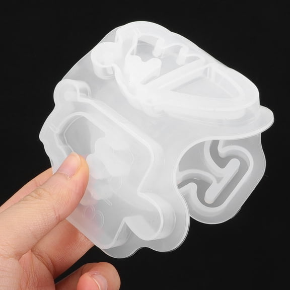 WHAMVOX  2 Pcs Quicksand Mold Jewelry Making Round Design Keychains Molds Miss
