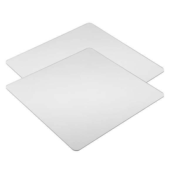 WHAMVOX 2 Pcs Rectangle Mirror Tiles Travel 30.00X30.00X0.20CM Silver