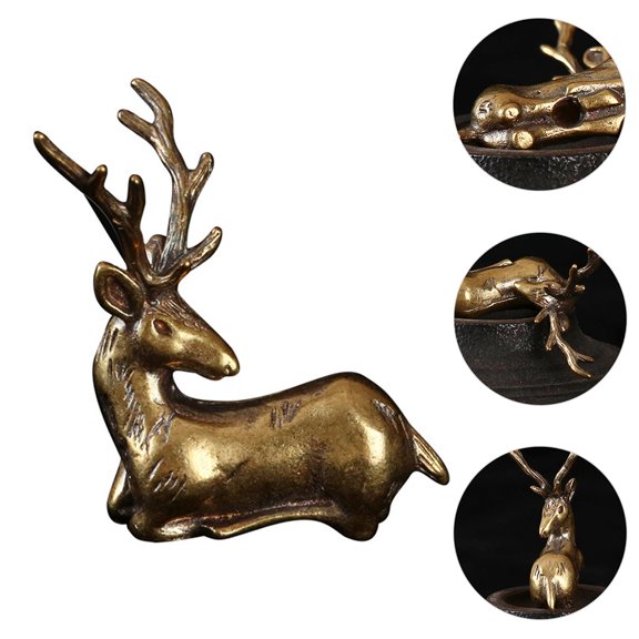 WHAMVOX 2 Pcs Retro Deer Ornament Decorative Gift Figurine