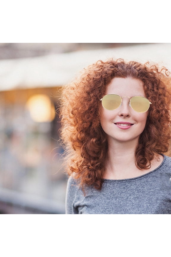 2 Pcs Retro Round Frame Sunglasses for All Face Sizes and Shapes