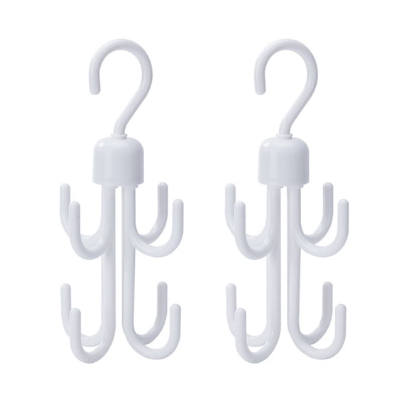 WHAMVOX  2 Pcs Scarf Swivel Hook Rotating Hangers Tie Hooks