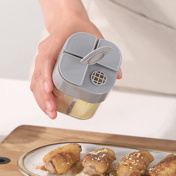 WHAMVOX 2 Pcs Seasoning Powder Jar Simple Design Condiment Jars