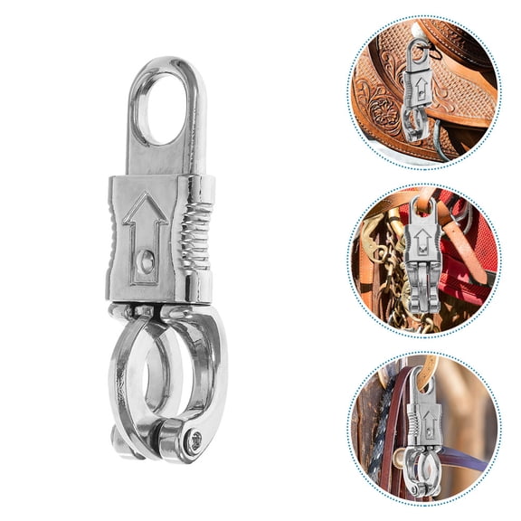 WHAMVOX 2 Pcs Snap Hook Rope Hook Horse Reins Hook 10.20X3.30X3.00CM Silver