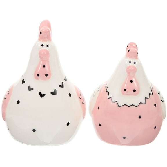 DECORNIJIA Ceramic Spice Jars Pink 2Pcs Home Gathering Condiment Holder