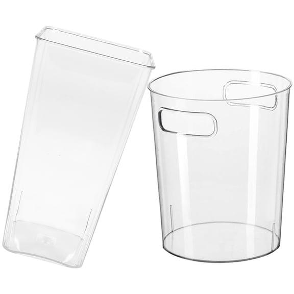 WHAMVOX  2 Pcs Square Container Transparent Storage Bucket