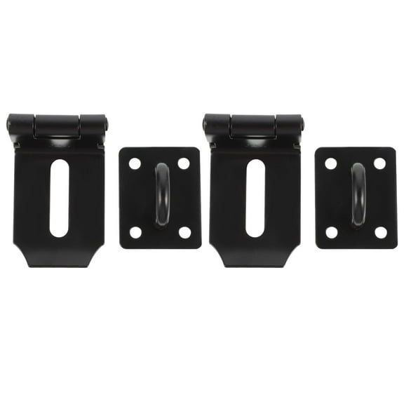 WHAMVOX 2 Pcs Stainless Latch Heavy Duty Hasp 5.10X3.80X3.20CM Black