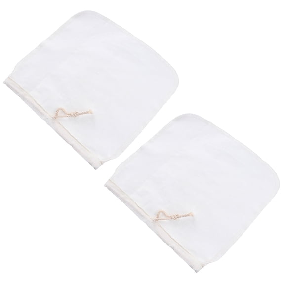 WHAMVOX 2-Pack Beige Mesh Strainer Filter Bags 30x30x0.5CM for Kitchen Food Straining and Filtering Use