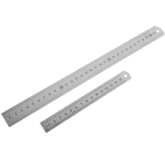 WHAMVOX 2pcs Scale Ruler Multi-function Metal Ruler Students Painting Ruler Straight Ruler Portable Metal Ruler
