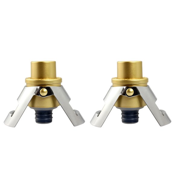 WHAMVOX 2 Pcs Stuffed with Red Wine Sealer Topper Bottle Golden